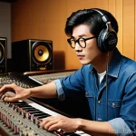 이상민 개그 도전기 - **A dynamic portrayal of Lee Sang-min as a brilliant music producer in the 1990s.** He is in a vibra...